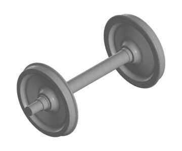 3D модель Колесный пара 2ВС-105 вагон думпкар