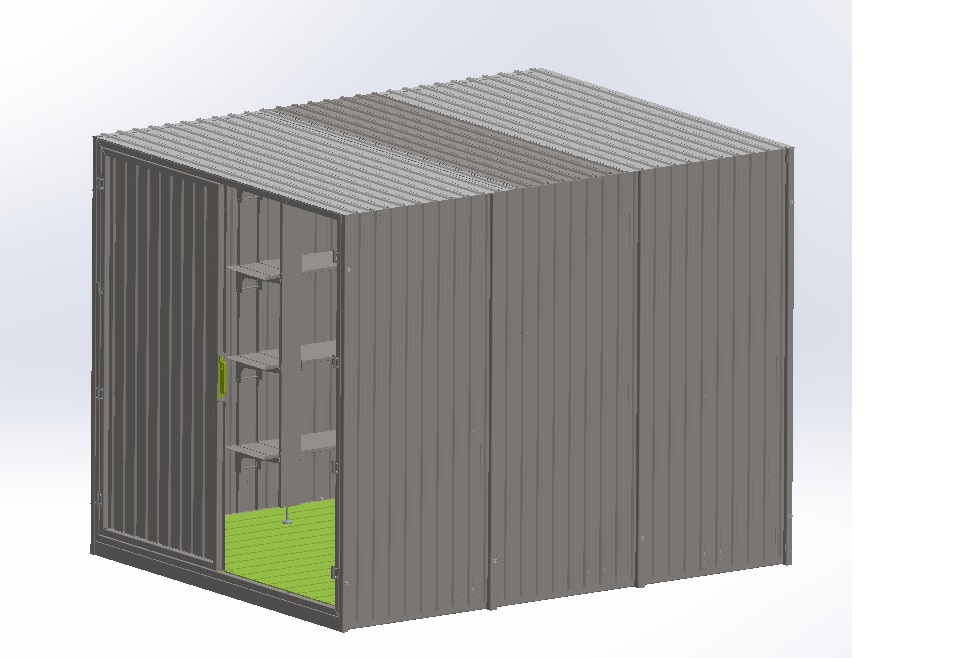 3D модель Контейнер складской быстроустанавливаемый 3000х2200х2200
