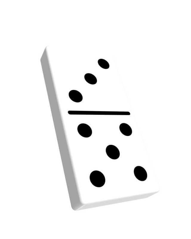 3D модель Настольная игра "Домино" (набор со счётчиком)