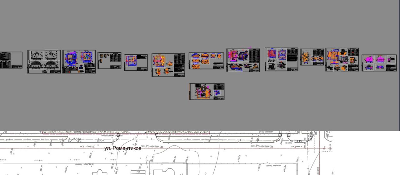 Чертеж Коттедж двухэтажный из газосиликатных блоков 10х10
