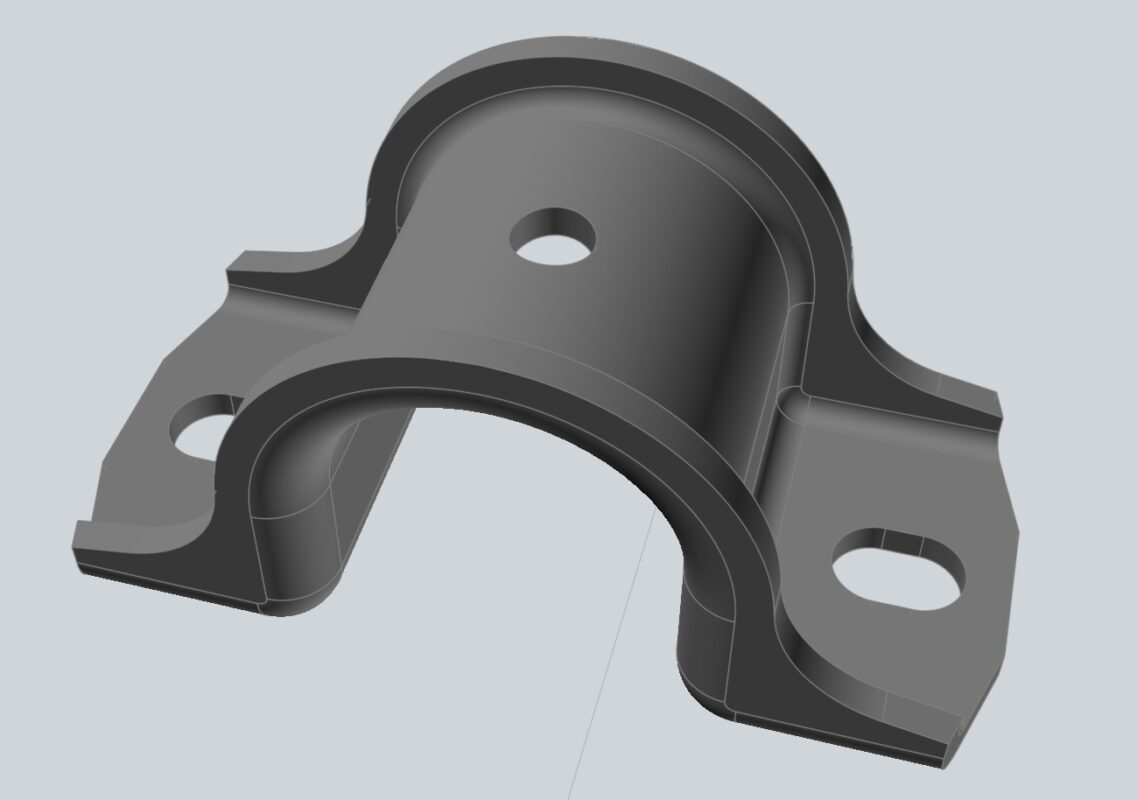 3D модель Кронштейн втулки стабилизатора поперечной устойчивости ВАЗ LADA