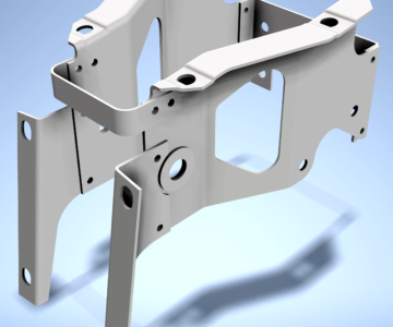 3D модель Кронштейн педалей сцепления и тормоза ГАЗ-66