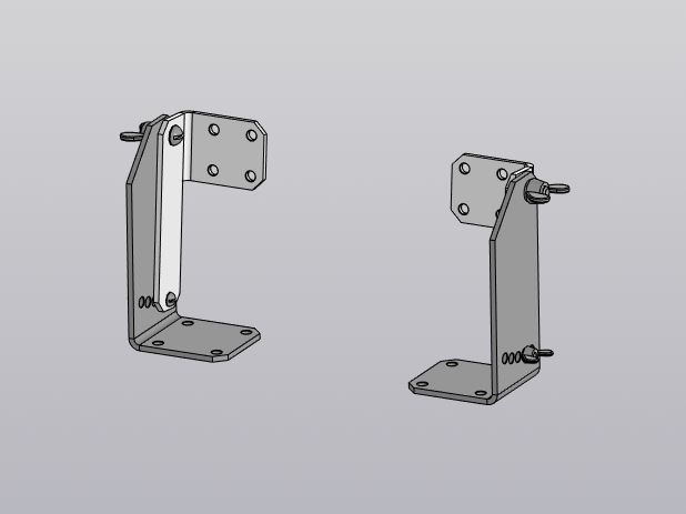 3D модель Кронштейны вращения в горизонали фиксированные с шагом 5 градусов