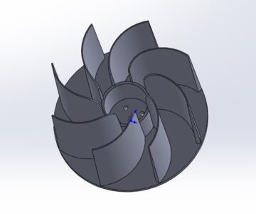 3D модель Крыльчатка радиального вентилятора