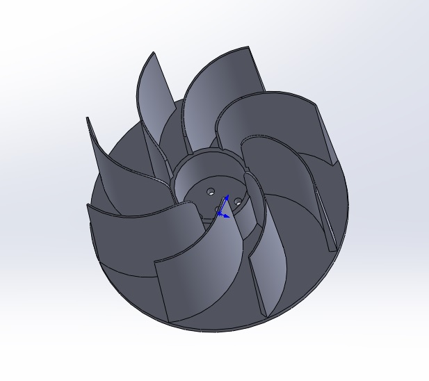 3D модель Крыльчатка радиального вентилятора