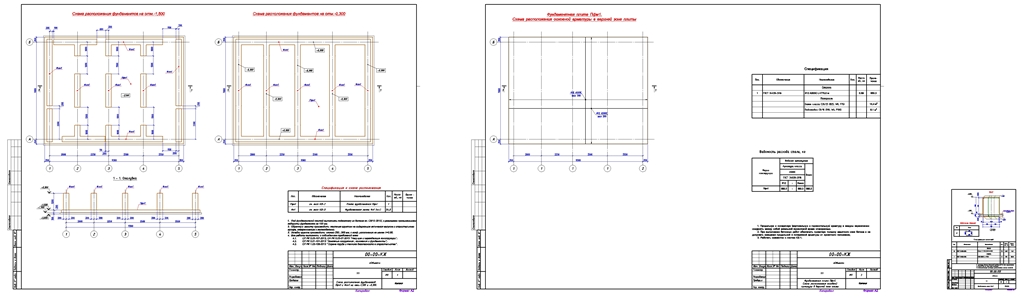 Чертеж КЖ Фундамент под ТП