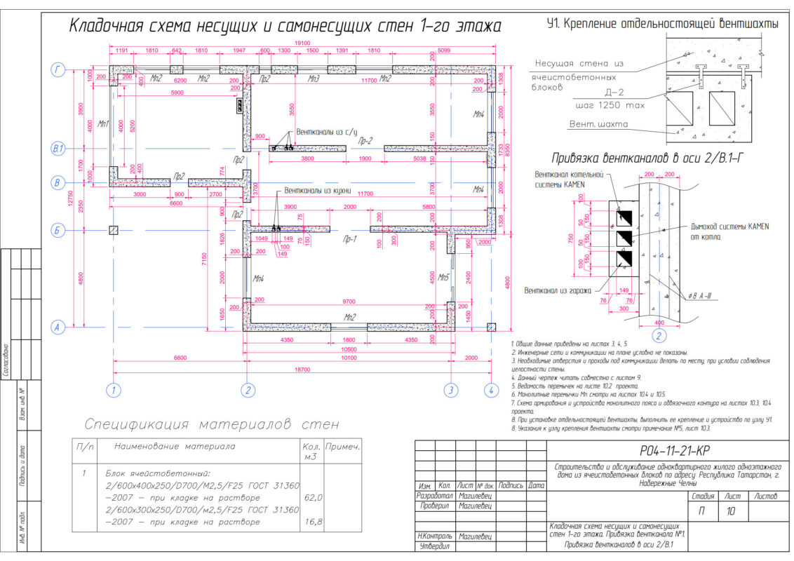 Чертеж Проект частного жилого дома  160,9м2
