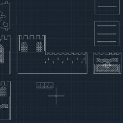 Чертеж Разборный мангал "Замок"