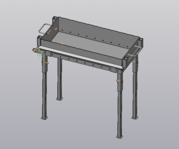 3D модель Мангал с регулируемым подувом