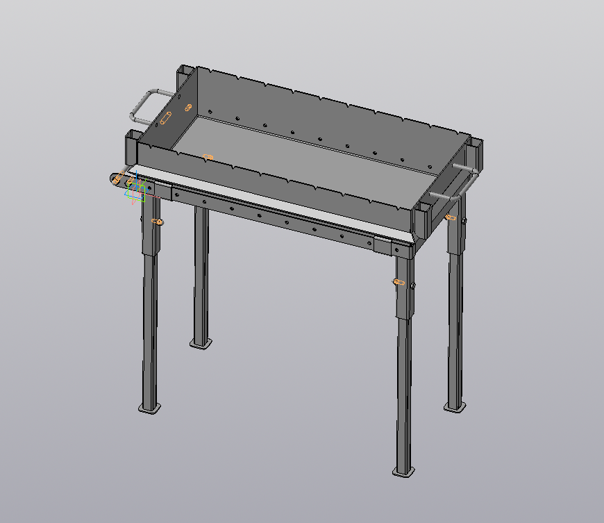 3D модель Мангал с регулируемым подувом