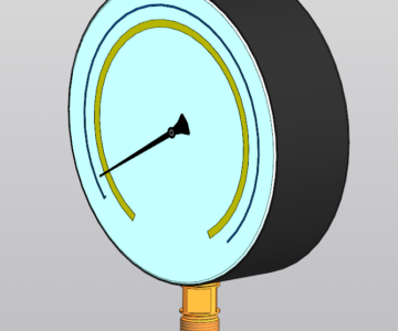 3D модель Манометр точных измерений МТИф 0-1.6 МПА кл. 0,4 РШ IP40 ТУ4212-392-0411113635-2007