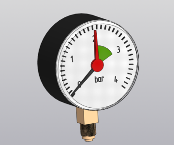 3D модель Манометр радиальный Rommer