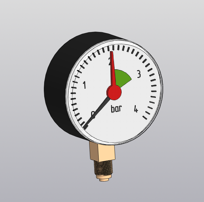 3D модель Манометр радиальный Rommer