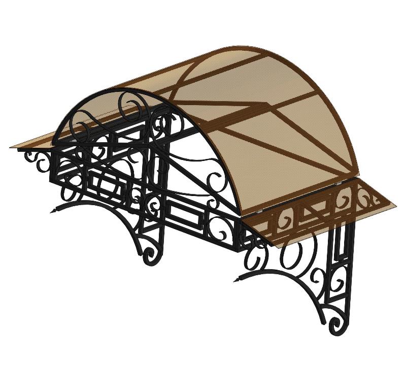 3D модель Навес 875х1395х990 мм