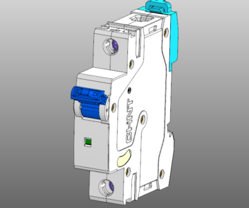 3D модель Автомат выключатель CHINT NB1-63 1P/2P/4P