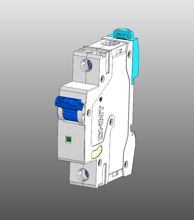 3D модель Автомат выключатель CHINT NB1-63 1P/2P/4P