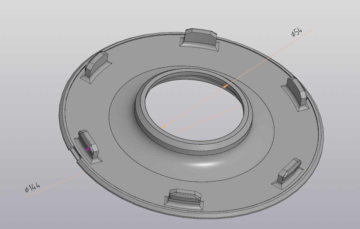 3D модель Колпак диска на классику