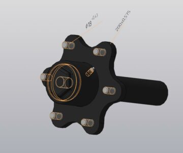 3D модель Ступица с осью