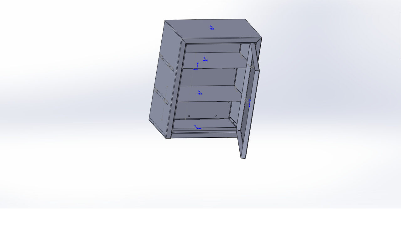 3D модель Аптечка 375х300х160 (параметрическая можно поменять габарит в файлах уравнения)