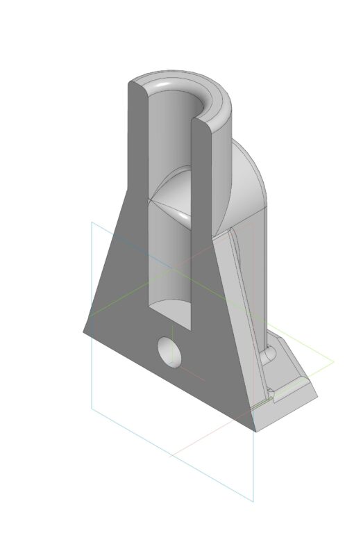 3D модель Ножка настольной лампы под струбцину