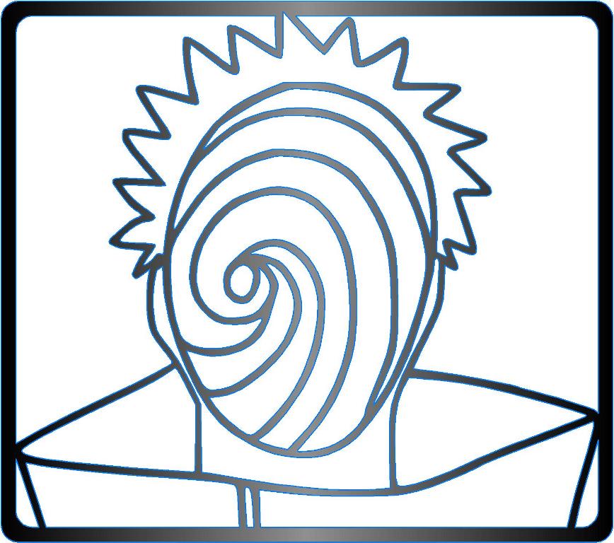 Чертеж Панно "Обито Учиха"