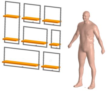 3D модель Полки с общим габаритом 1500х1550 мм.