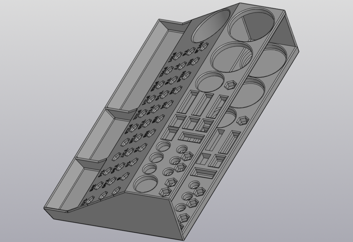 3D модель Органайзер для бит расширенный