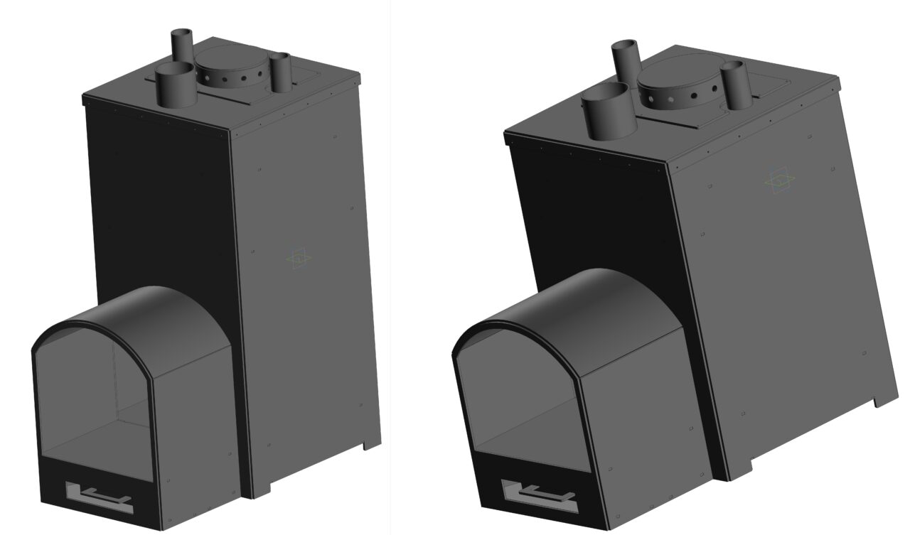 3D модель Печь каменка (два варианта)
