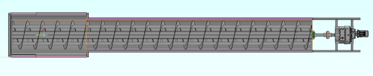 Чертеж Шнек лоточный для мойки сольи
