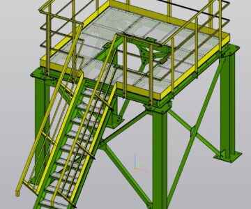 3D модель Площадка обслуживания химического реактора на 800 литров