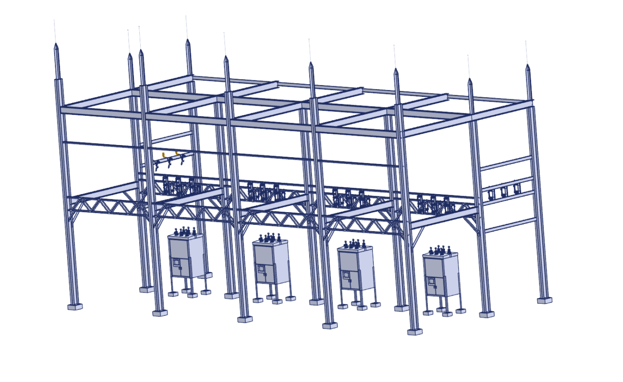 3D модель Подстанция среднего напряжения 13-8 кВ