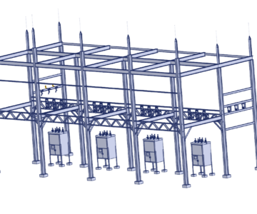 3D модель Подстанция среднего напряжения 13-8 кВ