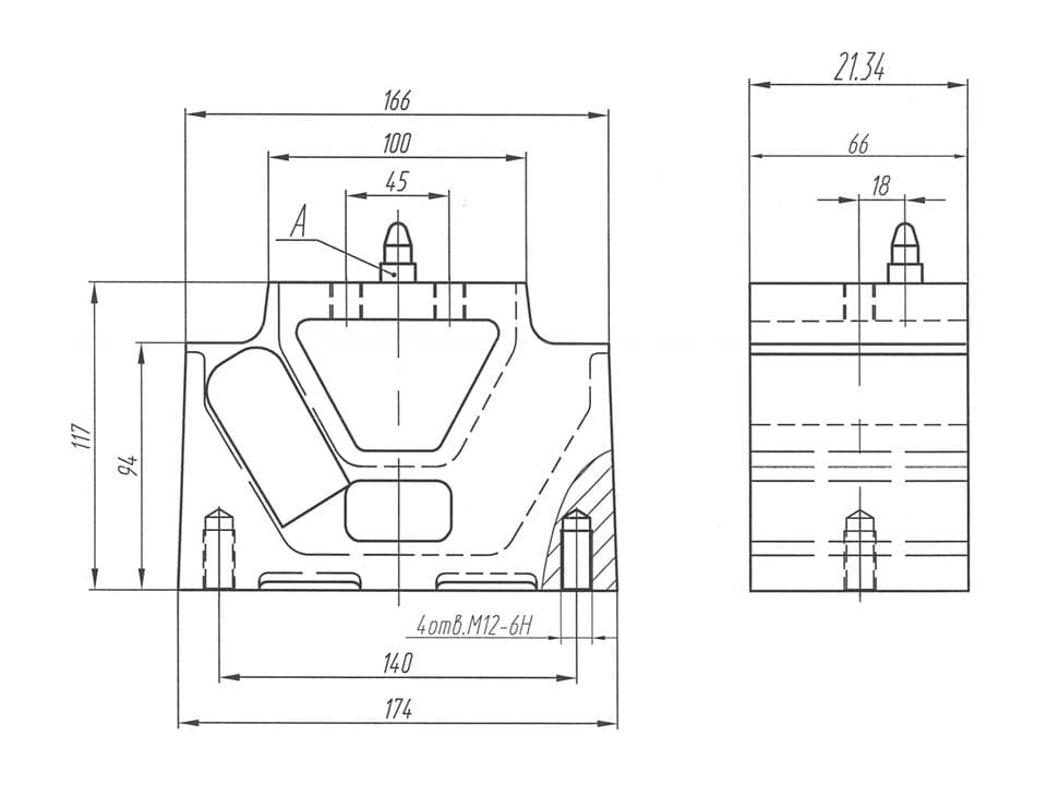 3D модель Подушка двигателя задняя ЯМЗ 6422-1001035