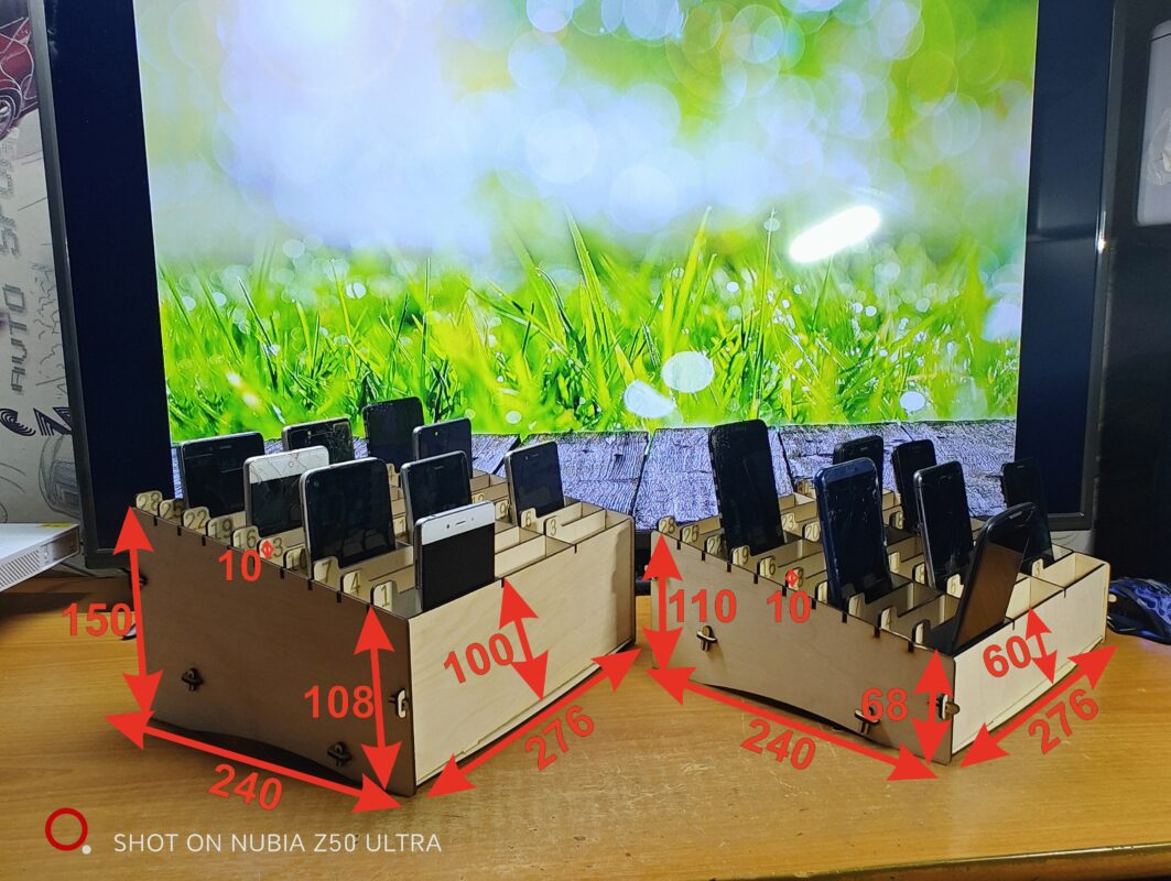 Чертеж Органайзер под телефоны