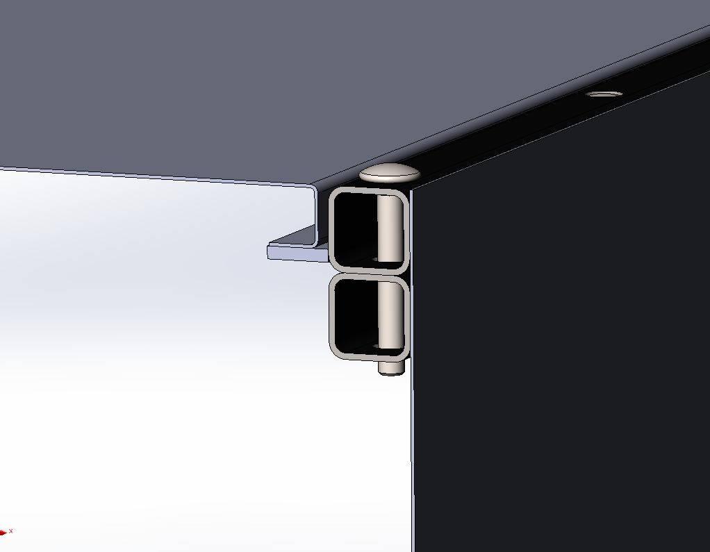 3D модель Стеллаж металлический 2620х1000х400 из проф трубы 20х20х1,5