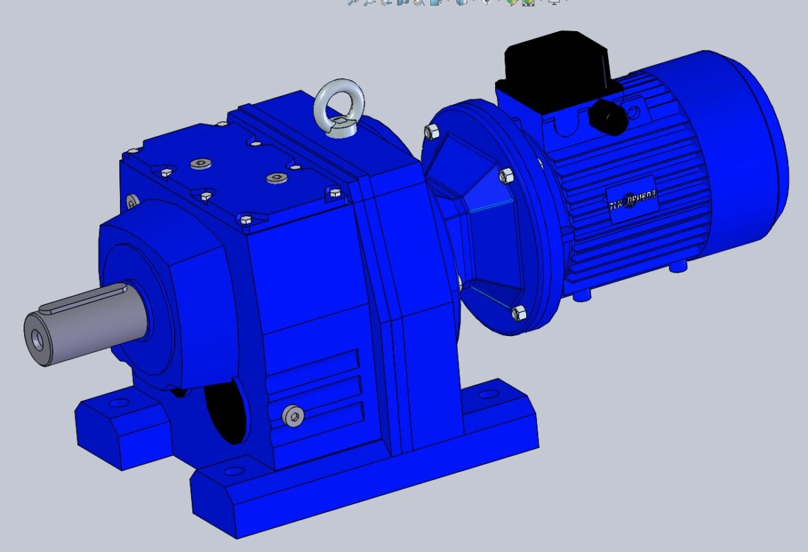 Чертеж Мотор-редуктор для промышленного оборудования RC107_MS132