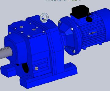 Чертеж Мотор-редуктор для промышленного оборудования RC107_MS132
