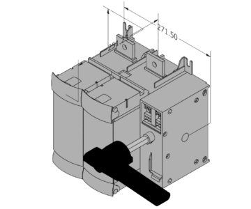 3D модель Силовой разъединитель нагрузки Eaton Bussmann RDF800L-2 DIR-08