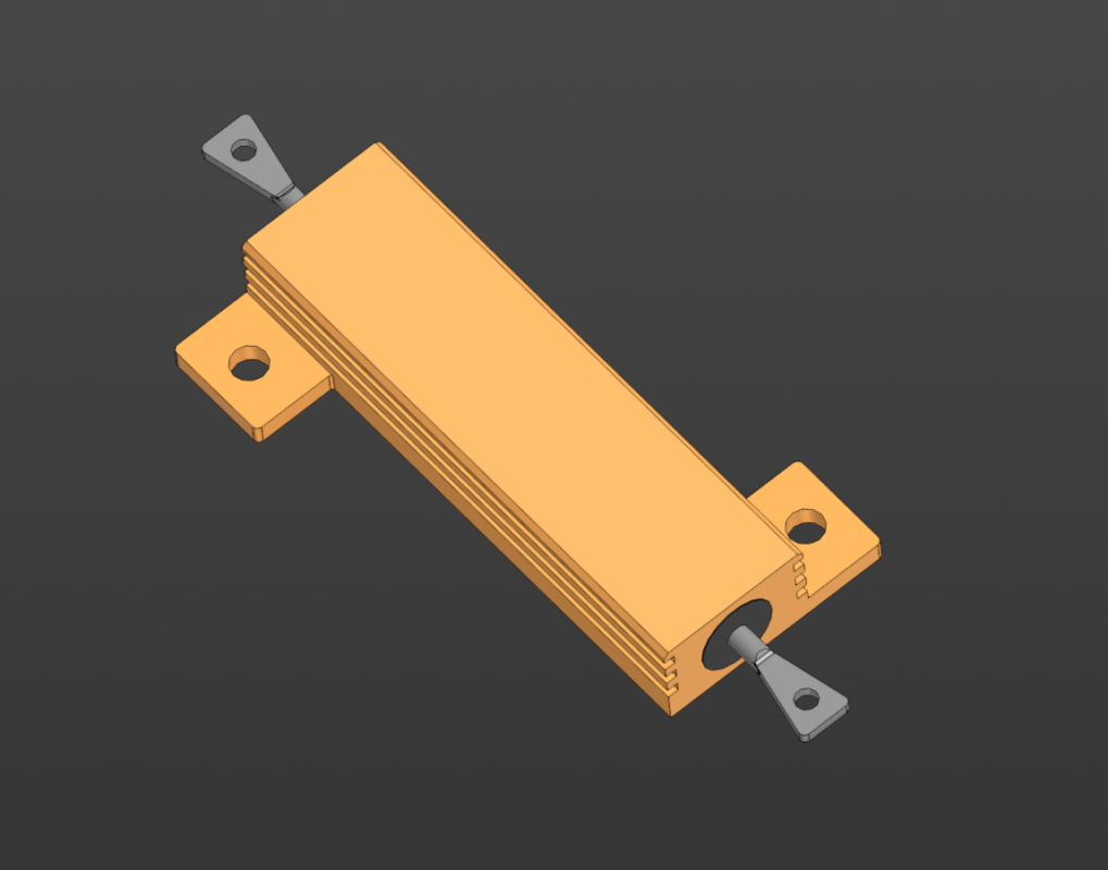 3D модель Постоянный резистор RX24 50W (3D модель)