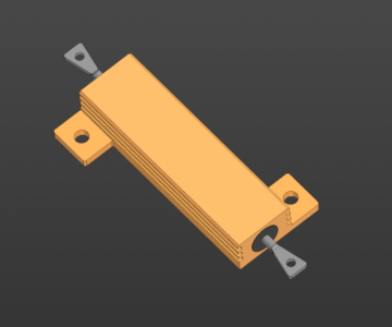 3D модель Постоянный резистор RX24 50W (3D модель)