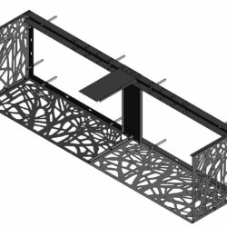 3D модель Мангал разборный: 300 х 300 х 450 мм