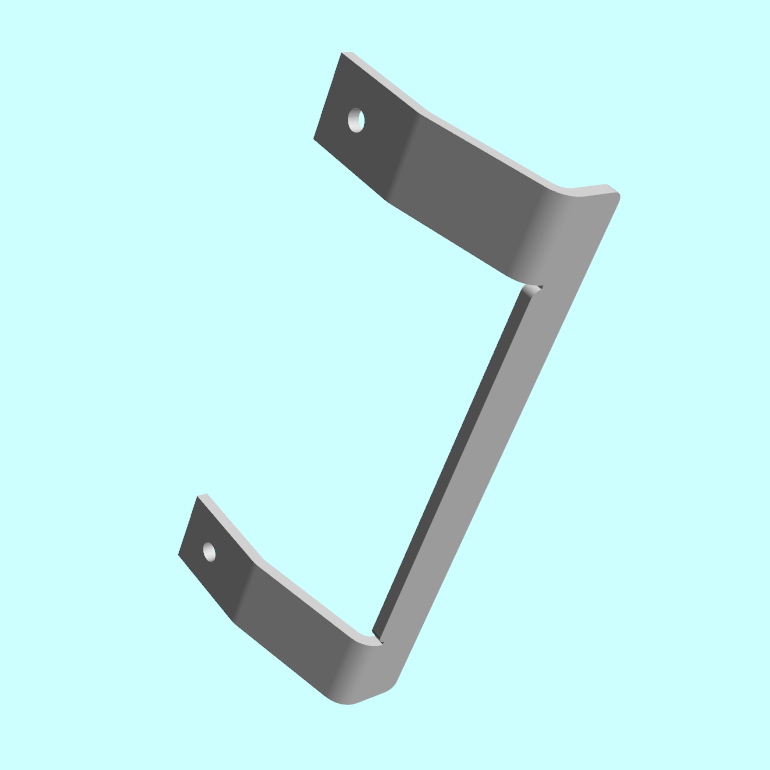 3D модель Ручка холодильного шкафа МХМ ШХ-370 (стальная)