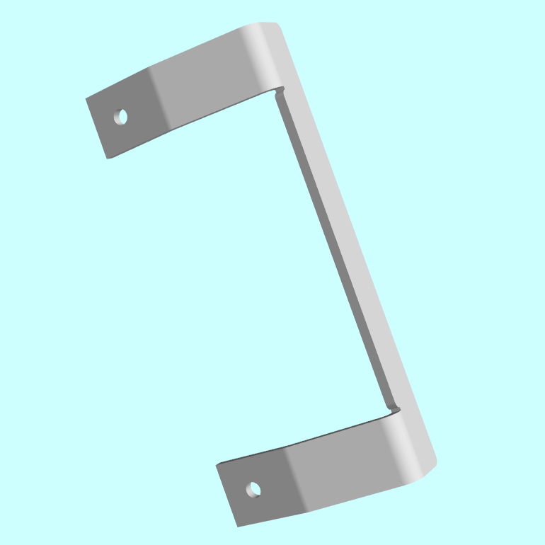 3D модель Ручка холодильного шкафа МХМ ШХ-370 (стальная)