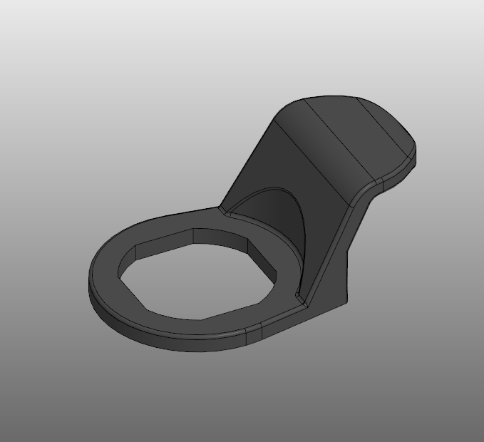 3D модель Ручка треугольного замка TP05.35