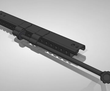 Чертеж Салазки сидений внутренние правые LADA 2105-6814010