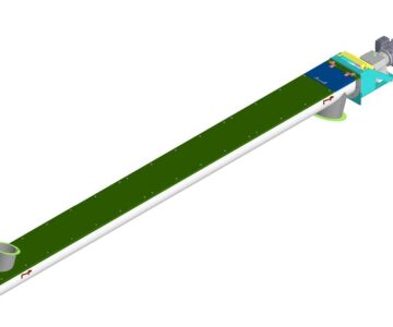 3D модель Конвейер наклонный транспортировочный производительность 14 т/ч