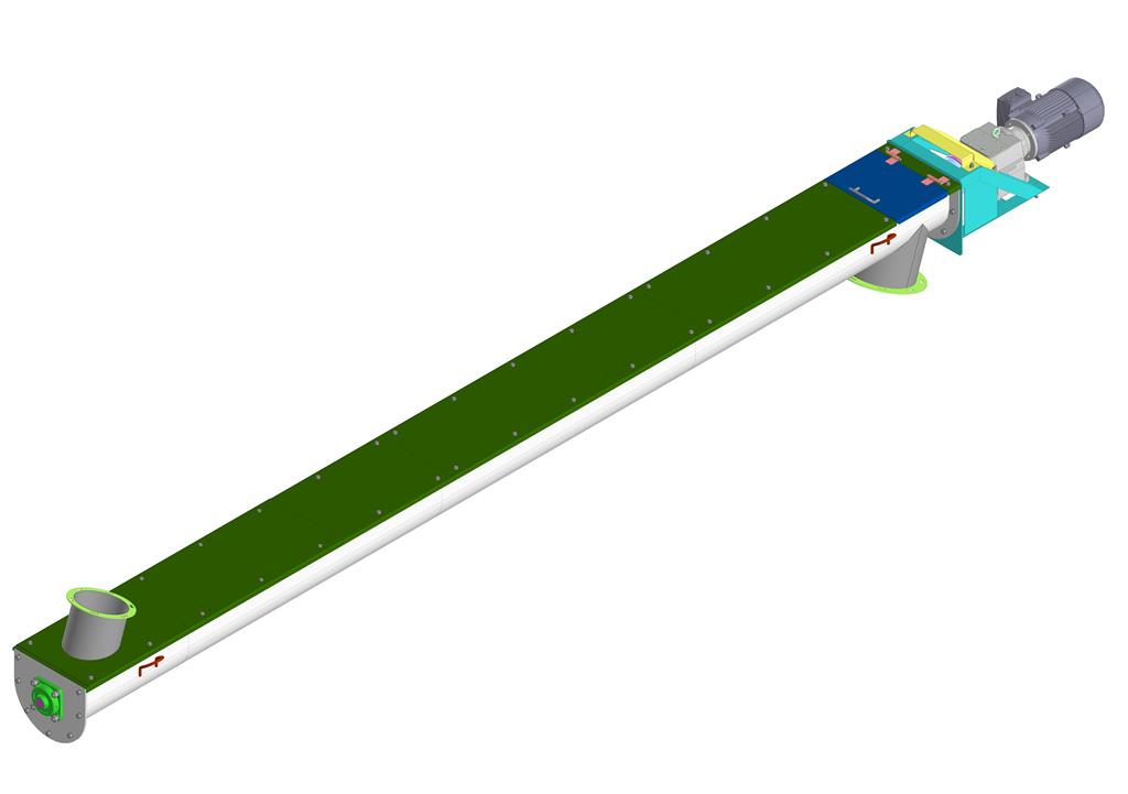 3D модель Конвейер наклонный транспортировочный производительность 14 т/ч