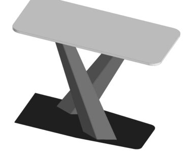 3D модель Стол лофт 1000х500х820.