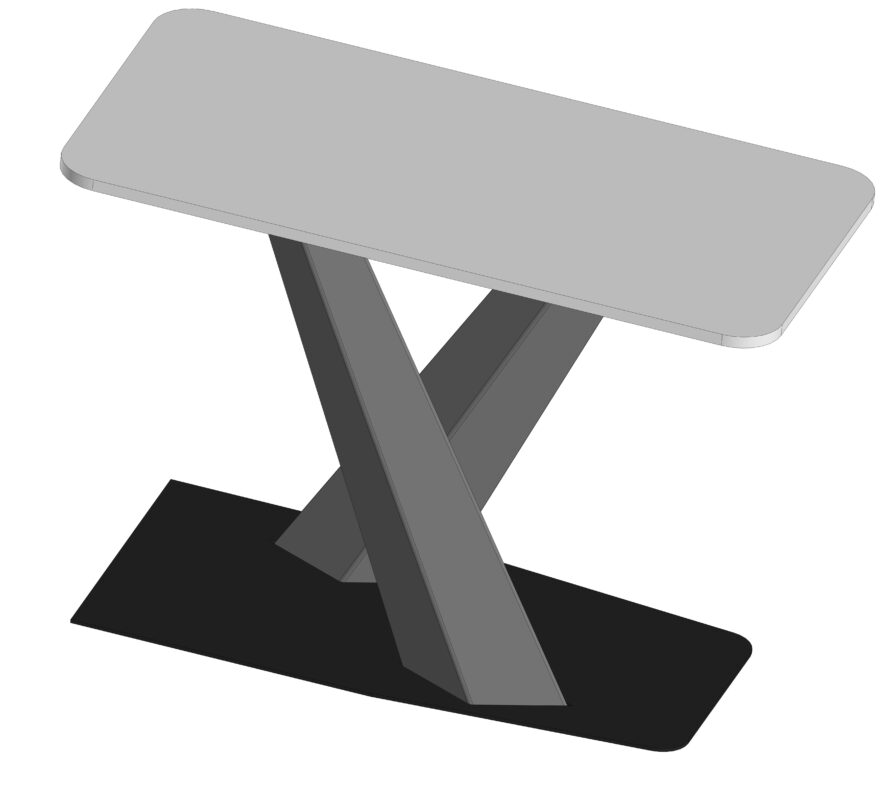 3D модель Стол лофт 1000х500х820.