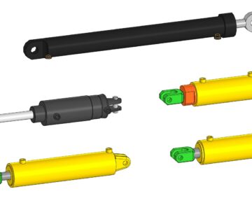 3D модель Гидроцилиндры ЦГ (5 вариантов)